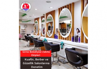 Girne Belediyesi Zabıta Ekipleri, berber- kuaför ve güzellik merkezlerini denetledi... 11 iş yeri mühürlendi