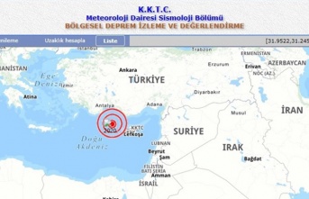 Kıbrıs’ın Kuzeybatısında denizde dün akşam 3.7 şiddetinde deprem