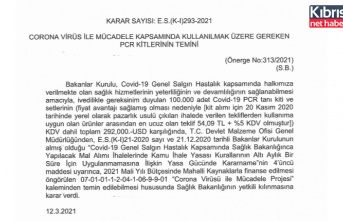 PCR kitleri için Türkiye’ye 292 bin dolar ödenecek