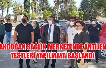Akdoğan Sağlık Merkezi'nde antijen testleri yapılmaya başlandı