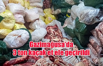 Gazimağusa’da 3 ton kaçak et ele geçirildi