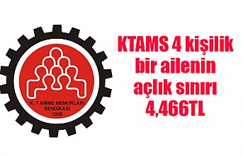 KTAMS 4 kişilik bir ailenin açlık sınırı 4,466TL