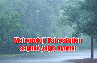 Meteoroloji Dairesi’nden sağnak yağış uyarısı