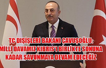 TC Dışişleri Bakanı Çavuşoğlu: Milli davamız Kıbrıs'ı birlikte sonuna kadar savunmaya devam edeceğiz