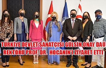 Türkiye Devlet Sanatçısı Gülsin Onay DAÜ Rektörü Prof. Dr. Aykut Hocanın’ı ziyaret etti