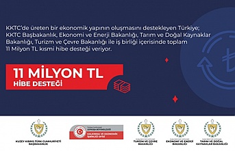 Türkiye’den KKTC’deki sektörlere  11 milyon TL’lik  kısmi  hibe