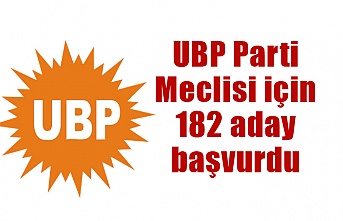 UBP Parti Meclisi için 182 aday başvurdu