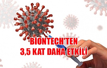Biontech'ten 3,5 kat daha etkili