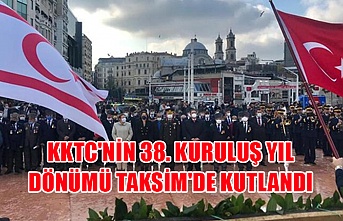 KKTC'nin 38. kuruluş yıl dönümü Taksim'de kutlandı