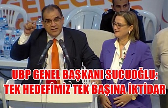UBP Genel Başkanı Sucuoğlu: Tek hedefimiz tek başına iktidar