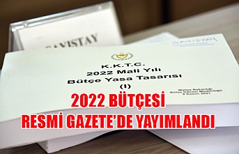 2022 bütçesi Resmi Gazete’de yayımlandı