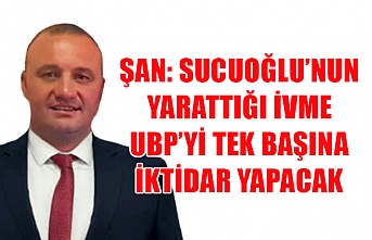 Şan: Sucuoğlu’nun yarattığı ivme UBP’yi tek başına iktidar yapacak