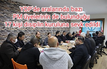 YDP'de aralarında bazı PM üyelerinin de bulunduğu 17 kişi disiplin kuruluna sevk edildi