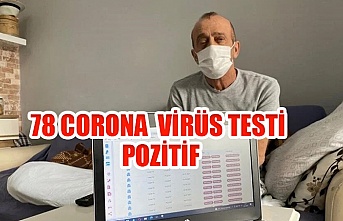 78 corona virüs testi pozitif