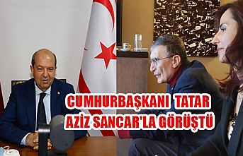 Cumhurbaşkanı  Tatar, Aziz Sancar'la görüştü