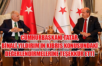 Cumhurbaşkanı Tatar, Binali Yıldırım’ın Kıbrıs konusundaki değerlendirmelerine teşekkür etti
