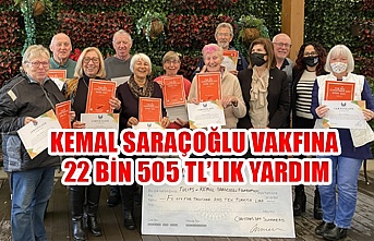 Kemal Saraçoğlu vakfına 22 bin 505 TL’lik yardım