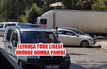 Lefkoşa Türk Lisesi önünde bomba paniği