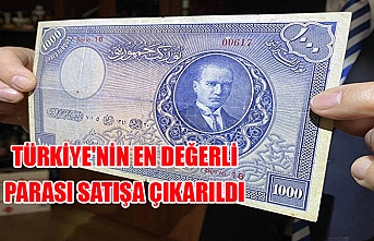 Türkiye'nin en değerli Parası satışa çıkarıldı