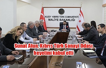 Sunat Atun, Kıbrıs Türk Sanayi Odası heyetini kabul etti