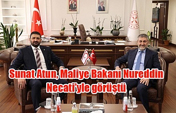 Sunat Atun, Maliye Bakanı Nureddin Necati’yle görüştü