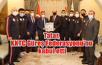 Tatar, KKTC Güreş Federasyonu'nu kabul etti