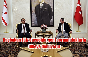 Başbakan Faiz Sucuoğlu, yeni sorumluluklarla ülkeye dönüyoruz
