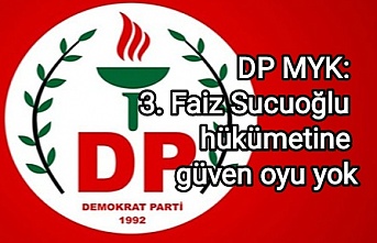 DP MYK: 3. Faiz Sucuoğlu hükümetine güven oyu yok