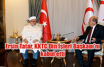 Ersin Tatar, KKTC Din İşleri Başkanı'nı kabul etti