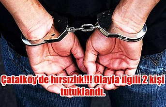 Çatalköy’de hırsızlık!!! Olayla ilgili 2 kişi tutuklandı. 