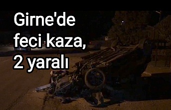 Girne'de feci kaza, 2 yaralı