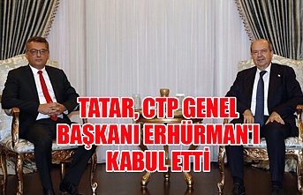 Tatar, CTP genel başkanı Erhürman'ı kabul etti