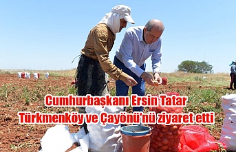 Cumhurbaşkanı Ersin Tatar Türkmenköy ve Çayönü’nü ziyaret etti