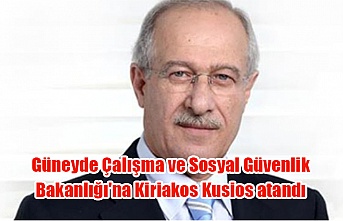 Güneyde Çalışma ve Sosyal Güvenlik Bakanlığı'na Kiriakos Kusios atandı