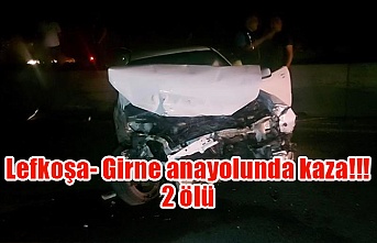 Lefkoşa- Girne anayolunda kaza!!! 2 ölü