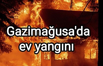 Gazimağusa'da ev yangını