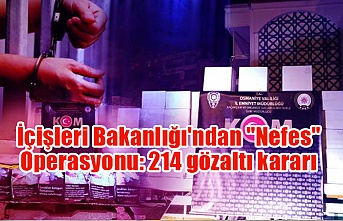 İçişleri Bakanlığı'ndan "Nefes" Operasyonu: 214 gözaltı kararı