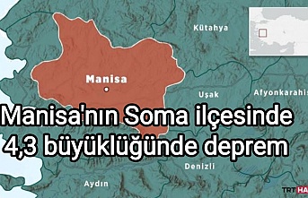Manisa'nın Soma ilçesinde 4,3 büyüklüğünde deprem