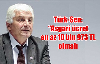 Türk-Sen: “Asgari ücret en az 10 bin 973 TL olmalı