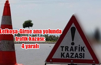 Lefkoşa-Girne ana yolunda trafik kazası: 4 yaralı