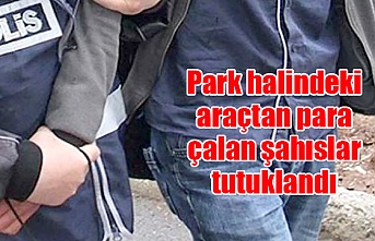 Park halindeki araçtan para çalan şahıslar tutuklandı