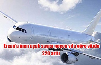 Ercan’a inen uçak sayısı geçen yıla göre yüzde 220 arttı