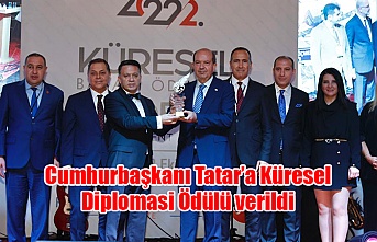 Cumhurbaşkanı Tatar’a Küresel Diplomasi Ödülü verildi