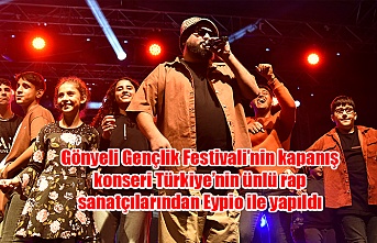 Gönyeli Gençlik Festivali’nin kapanış konseri Türkiye’nin ünlü rap sanatçılarından Eypio ile yapıldı