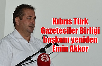 Kıbrıs Türk Gazeteciler Birliği başkanı yeniden Emin Akkor