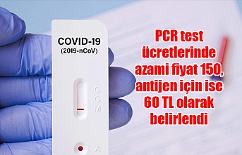 PCR test ücretlerinde azami fiyat 150, antijen için ise 60 TL olarak belirlendi
