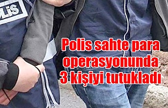 Polis sahte para operasyonunda 3 kişiyi tutukladı