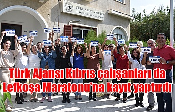 Türk Ajansı Kıbrıs çalışanları da Lefkoşa Maratonu’na kayıt yaptırdı