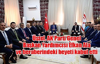 Üstel, AK Parti Genel Başkan Yardımcısı Efkan Ala ve beraberindeki heyeti kabul etti