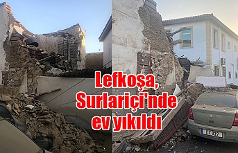 Lefkoşa, Surlariçi'nde ev yıkıldı